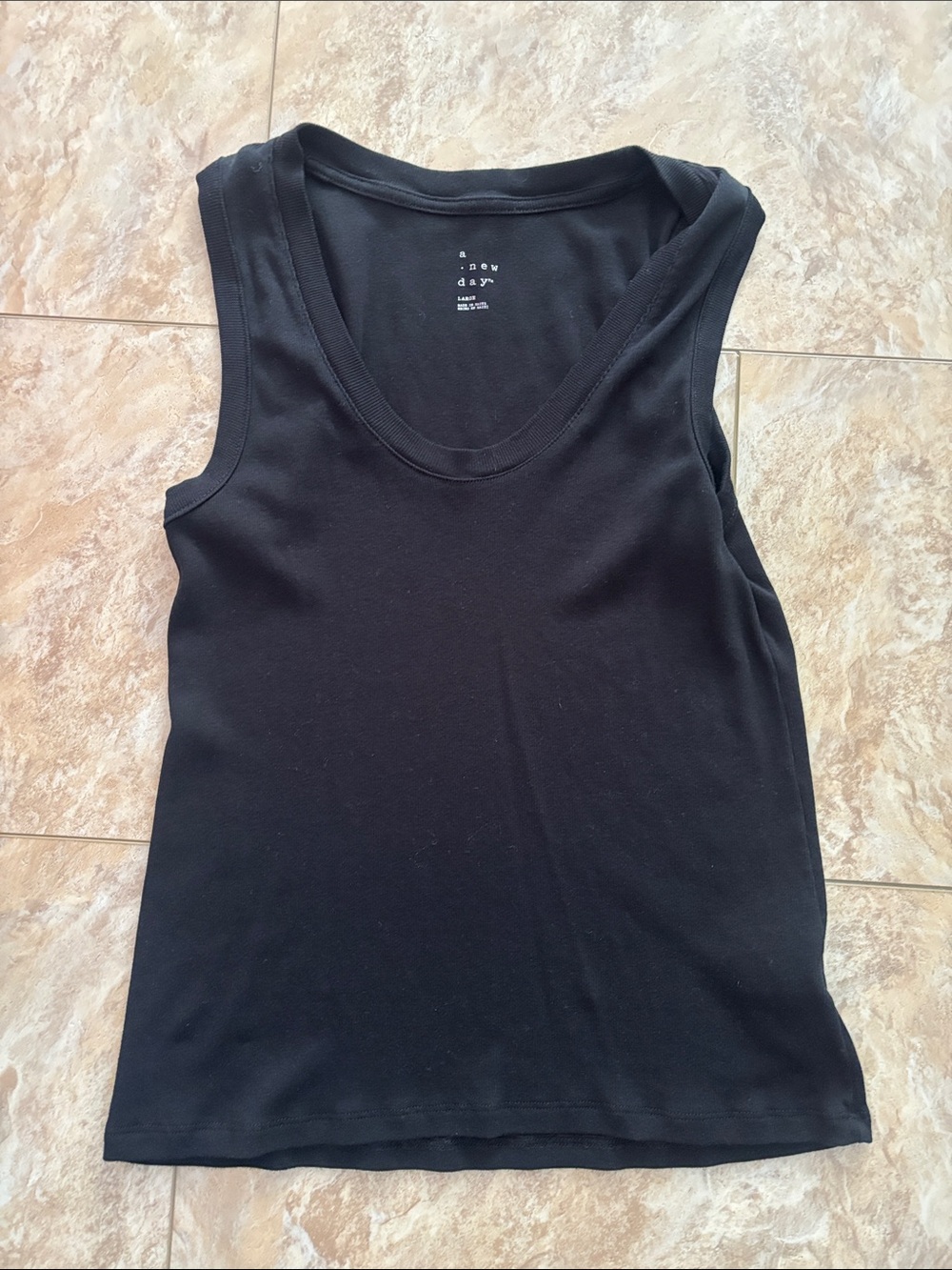 a new day Black Scoop Neck Tank Top